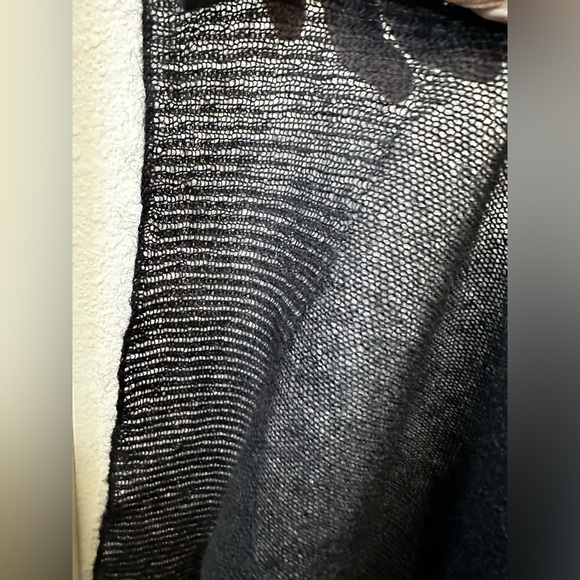 The Fisher Project by Eileen Fisher Black Mohair Wrap/Scarf - Picture 8 of 13